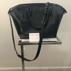 alice + olivia black shoulder bag